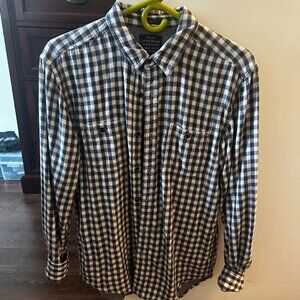 Lucky Brand black and white collared shirt